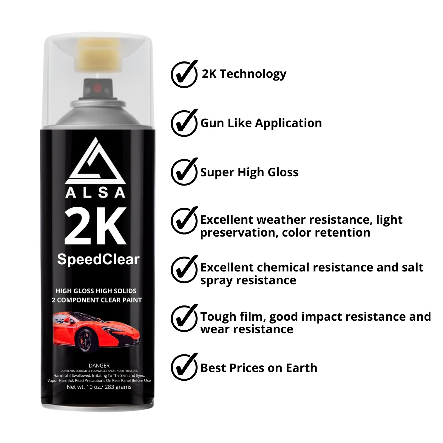 2K Speed Clear - 2k clear can - 2K Clear Coat Spray Can - Image 2